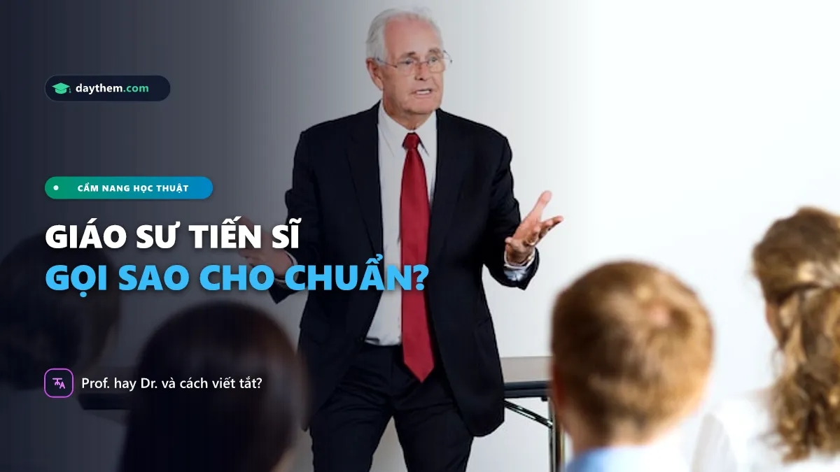 Giáo sư tiến sĩ tiếng Anh là gì