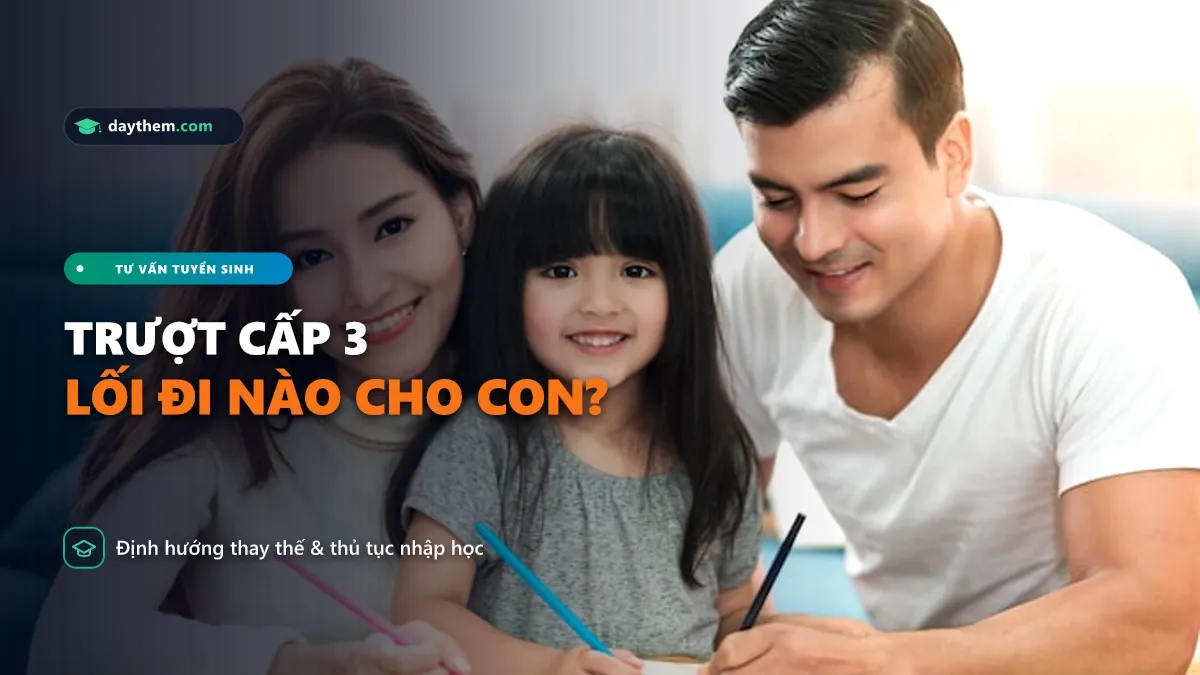 Học sinh không đỗ cấp 3 thì phải làm sao