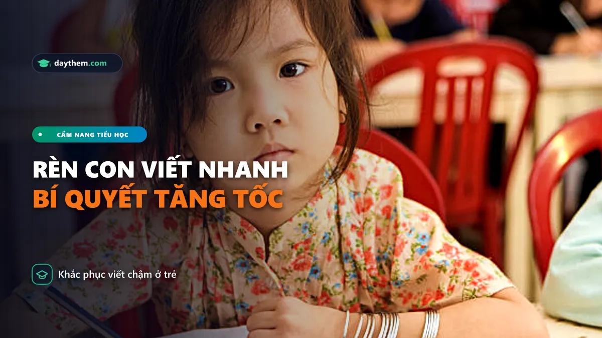 Làm cách nào để rèn luyện con viết nhanh