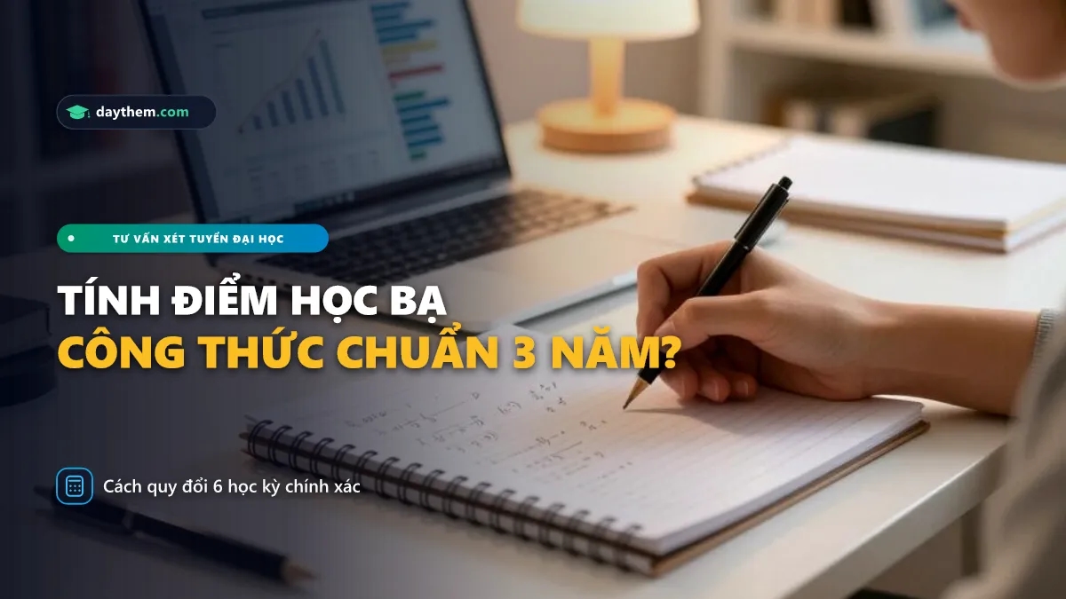 Làm cách nào để tính điểm học bạ 3 năm
