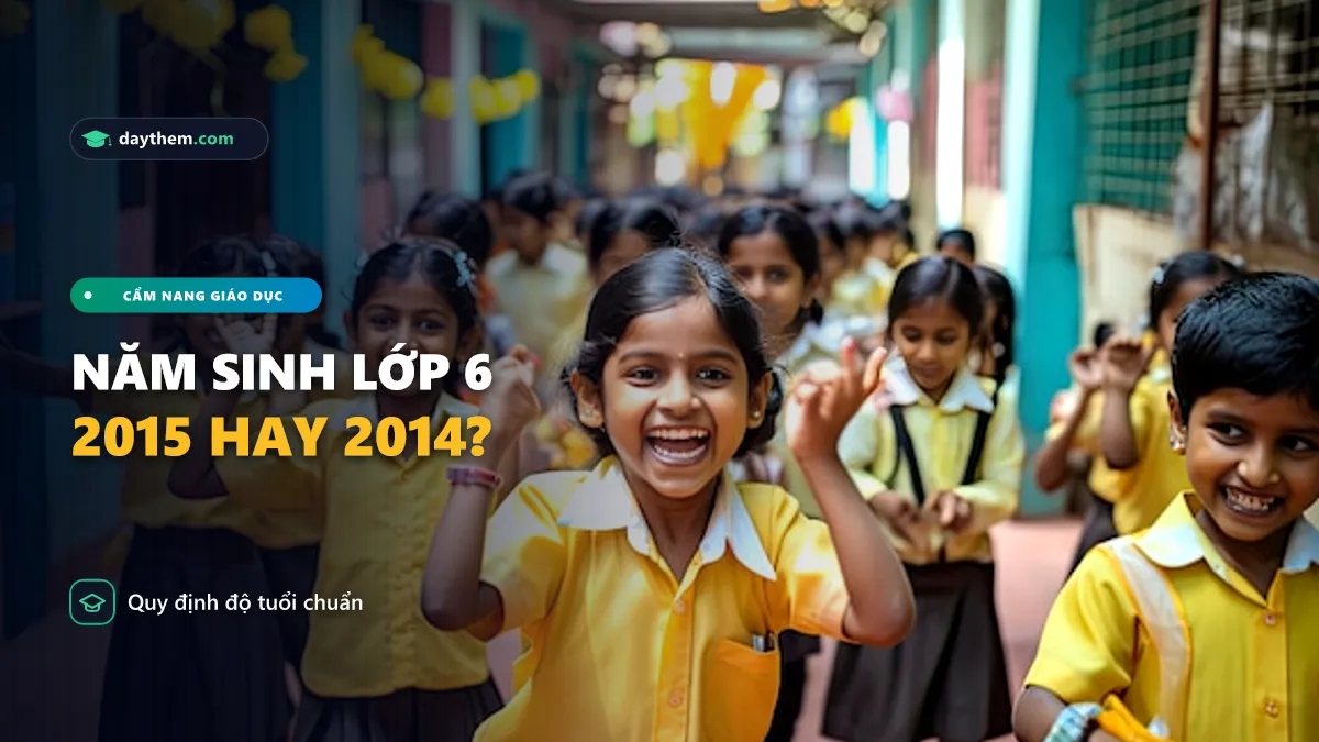Lớp 6 năm 2026 sinh năm bao nhiêu