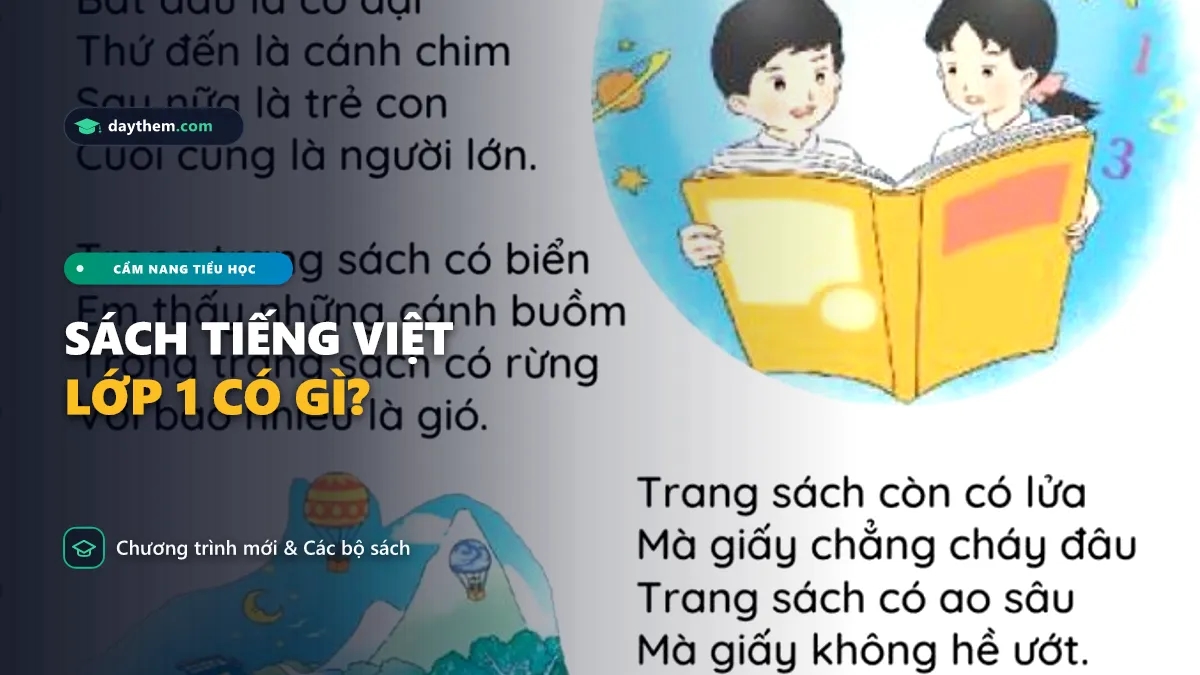 Sách tiếng Việt lớp 1 có nội dung gì