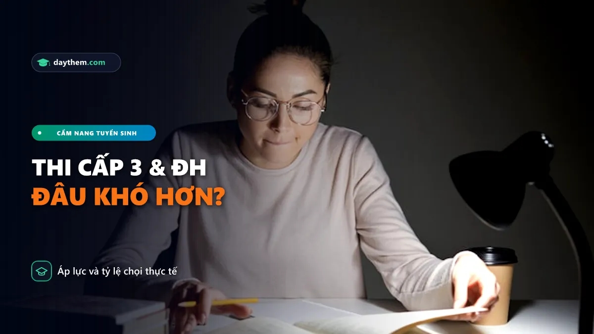 Thi cấp 3 hay thi đại học khó hơn