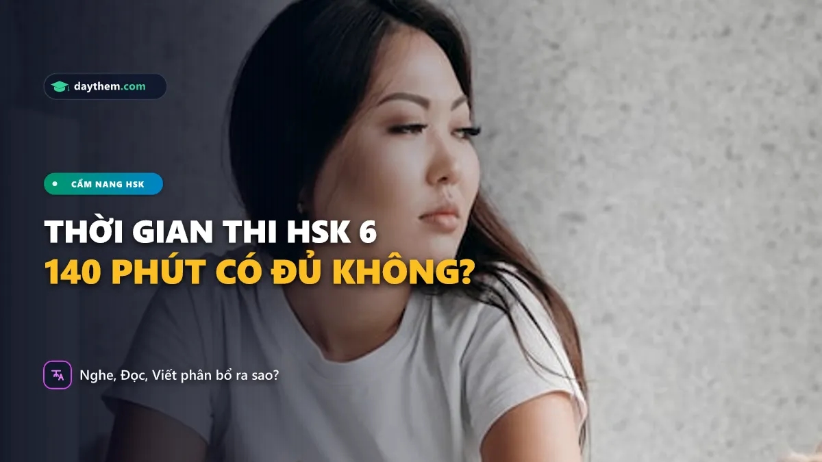 Thời gian thi HSK cấp 6 là bao lâu