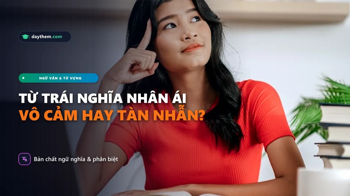 Từ trái nghĩa với "nhân ái" là gì