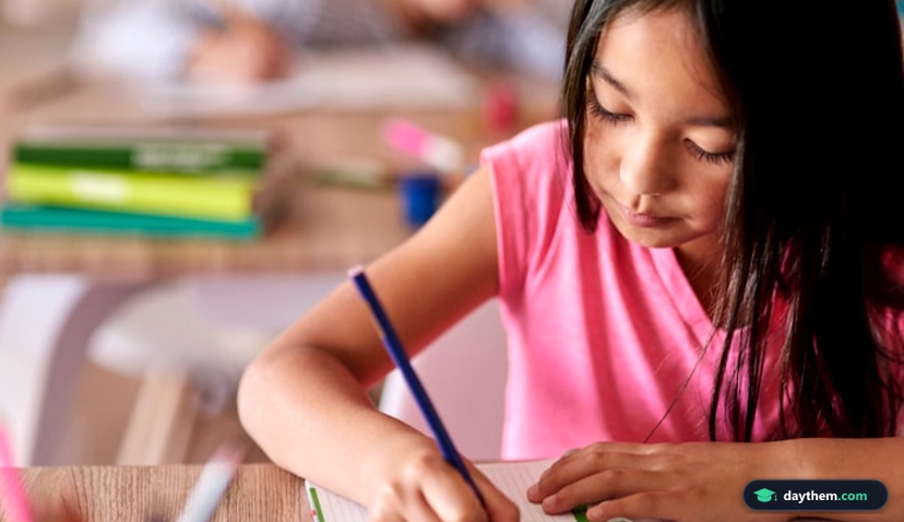 Student sitting at desk during lesson