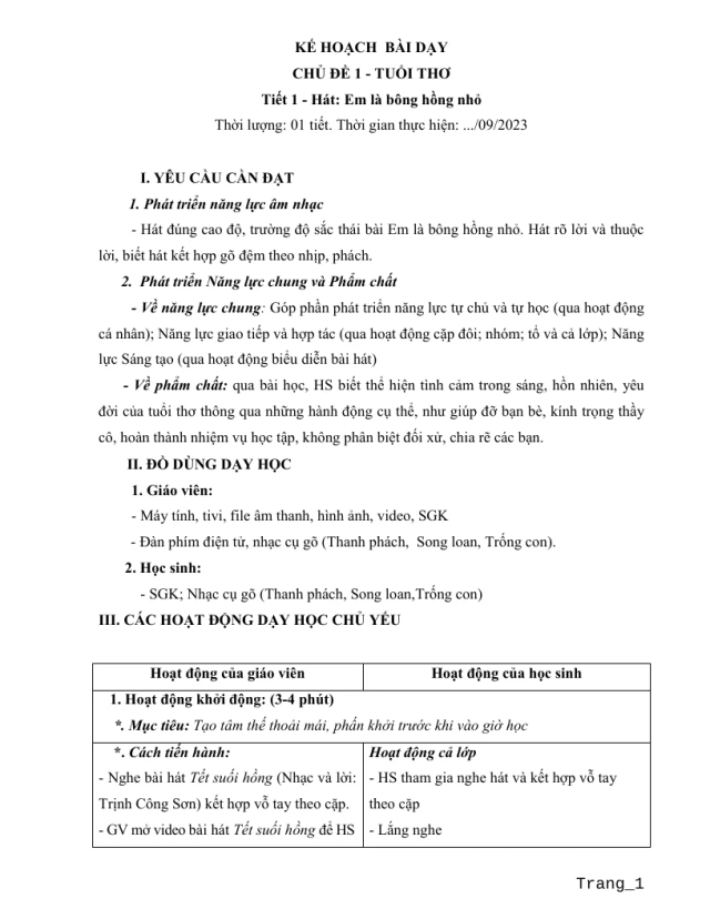 Giáo Án Môn Âm Nhạc Lớp 4 Cả Năm Phương Pháp Mới - Thumbnail