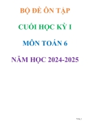 40 Đề Ôn Tập Cuối Học Kỳ 1 Toán 6 2024 - 2025 - Thumbnail