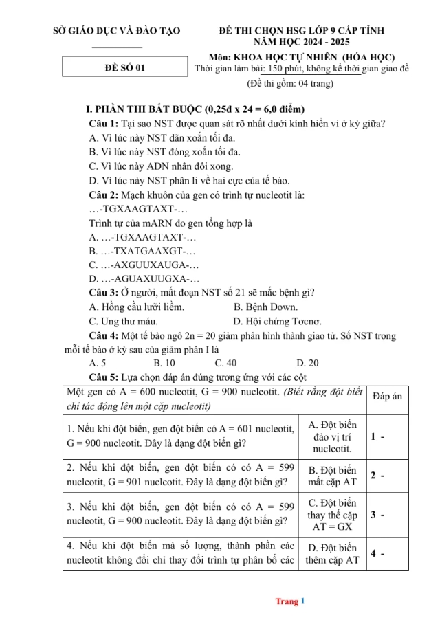 50 Đề Thi Học Sinh Giỏi KHTN 9 Phân Môn Hóa Học 2024 - 2025 - Thumbnail