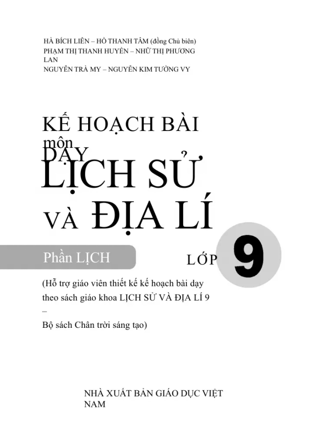 Kế Hoạch Bài Dạy Lịch Sử 9 Cả Năm - Thumbnail