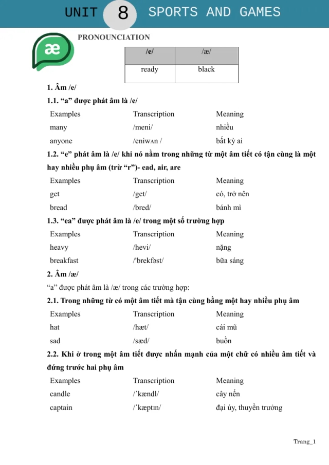 Bài Tập Tiếng Anh 6 Unit 8 Sports And Games Có File Nghe Và - Thumbnail