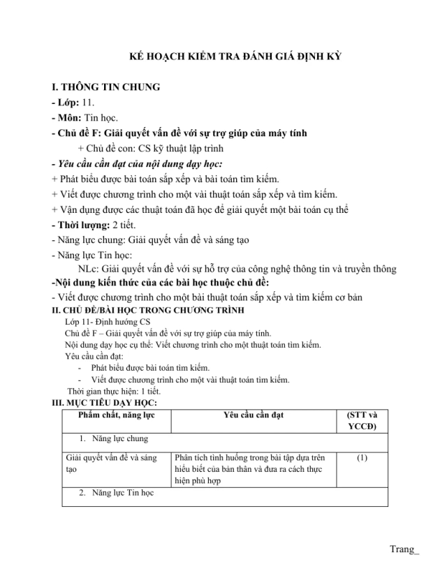 Bài Tập Cuối Khóa Mô Đun 3 Môn Tin Học THPT - Thumbnail