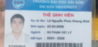 Bằng cấp của Sinh viên dạy kèm Lê Nguyễn Phúc Khang Ninh Trung tâm gia sư Thành Được