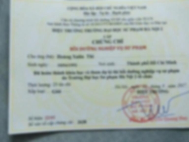 Bằng cấp của Giảng viên trung tâm Hoàng Xuân Thi trung tâm thần đồng