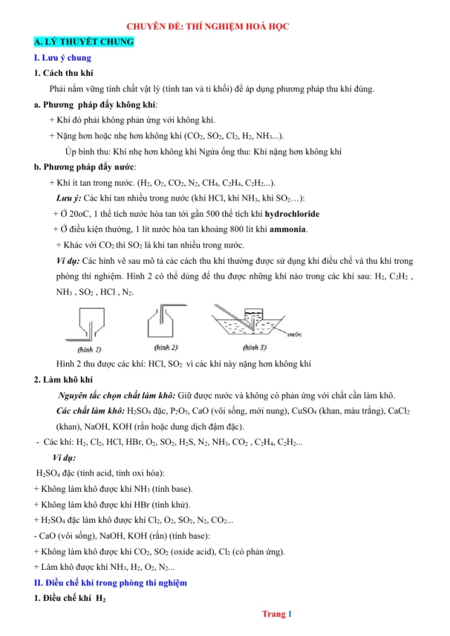 Chuyên Đề Thí Nghiệm Hoá Học Bồi Dưỡng HSG Hóa 9 - Thumbnail