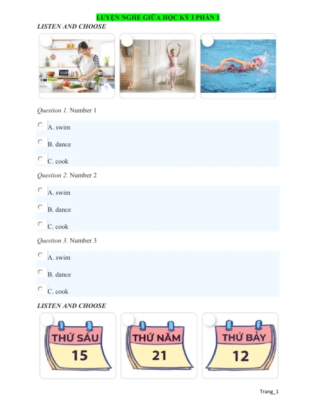 Luyện Nghe Tiếng Anh 4 Global Giữa Học Kỳ 1 Phần 1 - Thumbnail