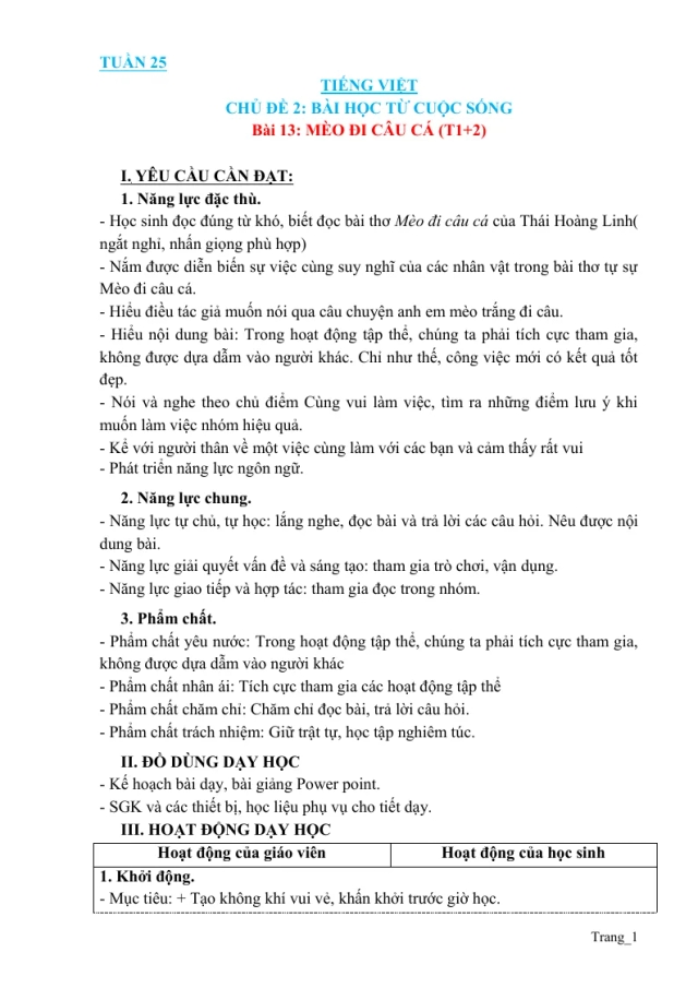 Giáo Án Tiếng Việt 3 Tuần 25 - Thumbnail