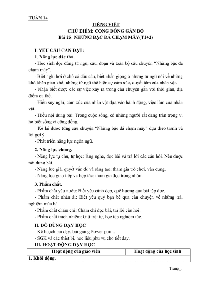 Giáo Án Tiếng Việt 3 Tuần 14 - Thumbnail