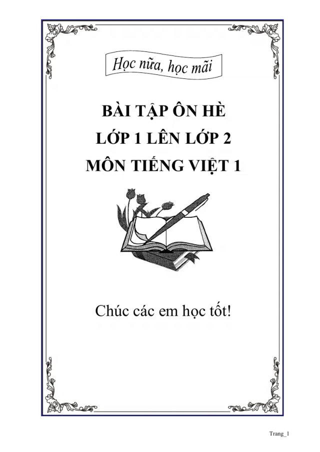 Bài Tập Ôn Hè Tiếng Việt 1 Lên 2 Theo Từng Đề - Thumbnail