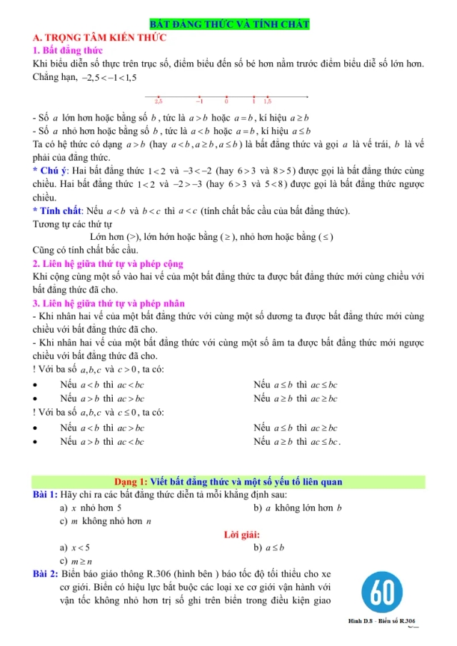 Các Dạng Toán 9 Bài 5 Bất Đẳng Thức Và Tính Chất - Thumbnail