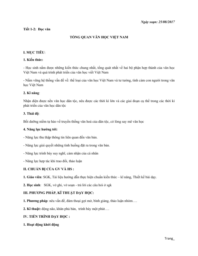 Giáo Án Ngữ Văn 10 Cả Năm Theo Định Hướng Đánh Giá Năng Lực - Bộ 1 - Thumbnail