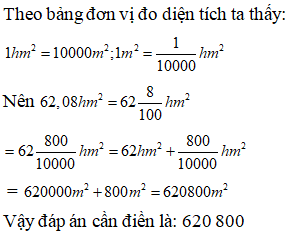 Tự luận Bài tập nâng cao Viết các số đo diện tích dưới dạng số thập phân có đáp án - Thumbnail
