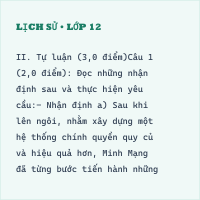 Đề thi giữa kì 2 Sử 11 CD có đáp án ( Đề 3) - Thumbnail
