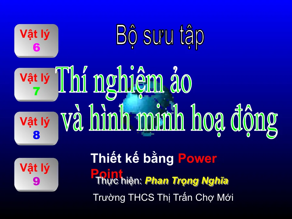 Bộ Thí Nghiệm Ảo Vật Lý THCS Lớp 6, 7, 8, 9 Bằng PowerPoint