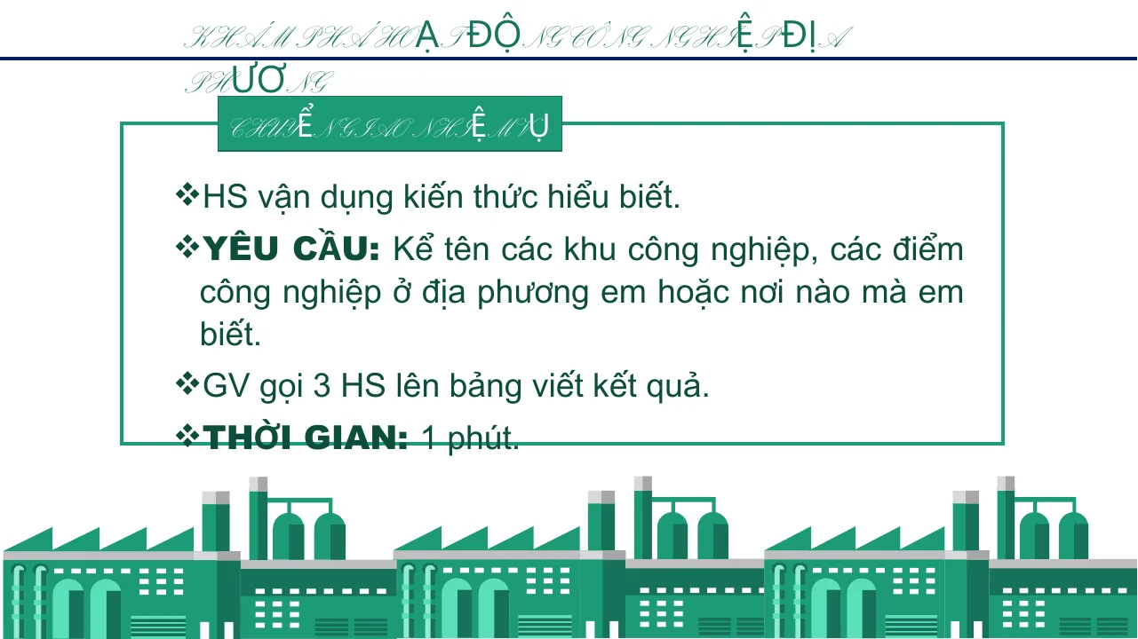 Giáo Án PowerPoint Địa 10 KNTT Bài 30 Tổ Chức Lãnh Thổ Công Nghiệp
