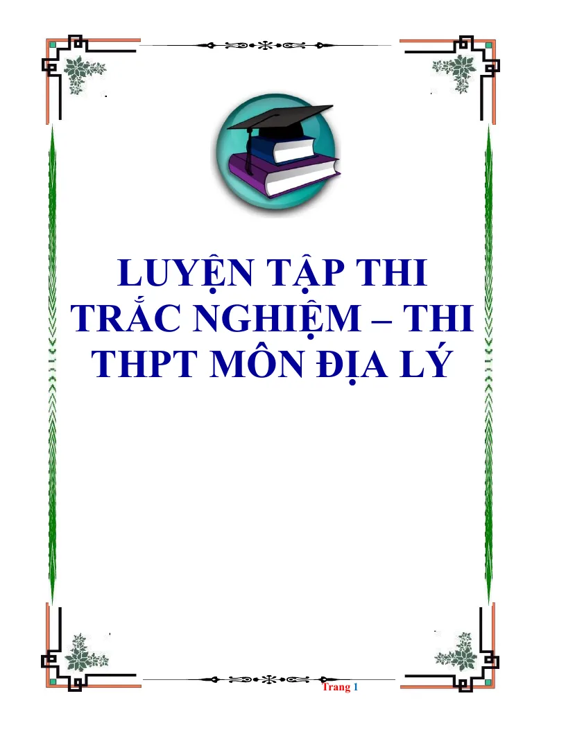 Tài Liệu Ôn Thi Tốt Nghiệp THPT Môn Địa Lí 2024