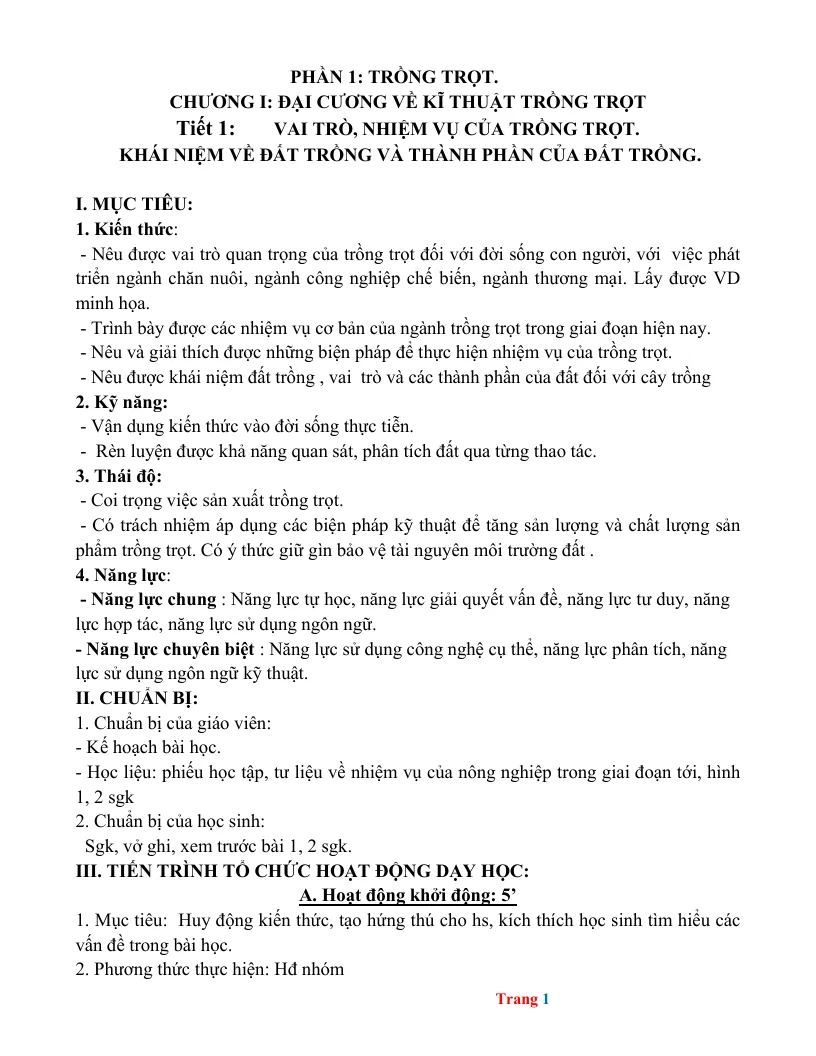 Giáo Án Công Nghệ Lớp 7 Cả Năm Theo Công Văn 5512