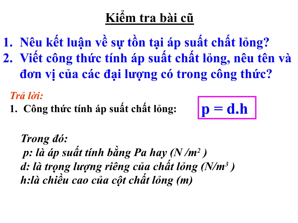 Giáo Án Bài Áp suất khí quyển Vật Lí 8