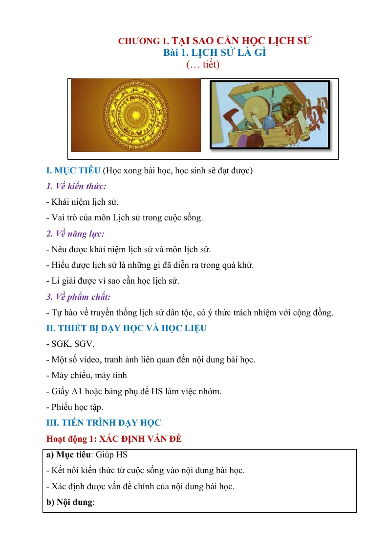 Giáo Án Lịch Sử 6 Cả Năm Phương Pháp Mới Rất Hay - Bộ 2