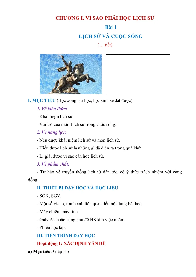 Giáo Án Lịch Sử 6 Cả Năm Phương Pháp Mới Rất Hay