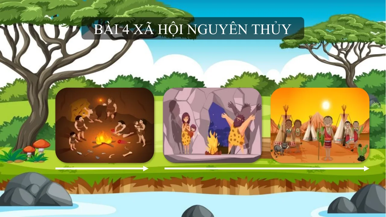 Giáo Án PowerPoint Lịch Sử 6 Bài 4: Xã Hội Nguyên Thủy