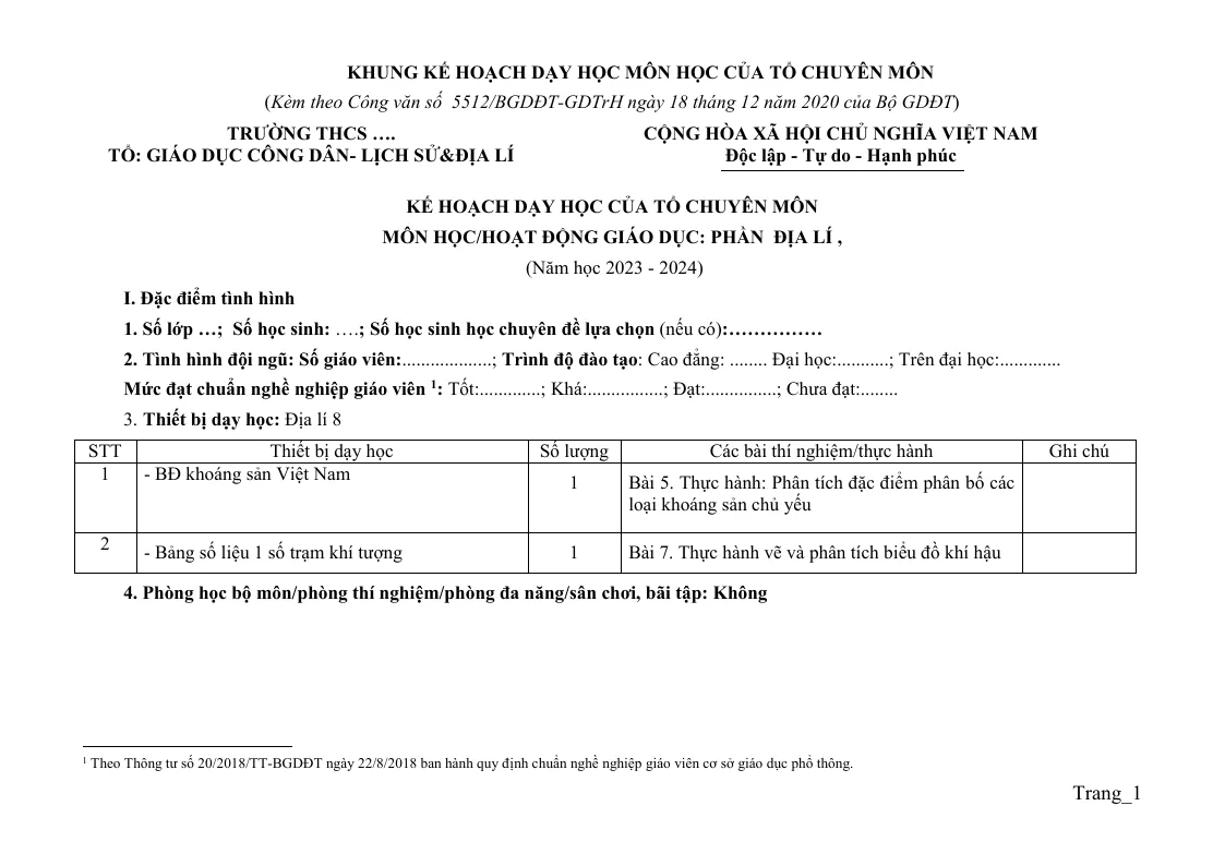 Phụ Lục 1 Lịch Sử 8 2023 - 2024