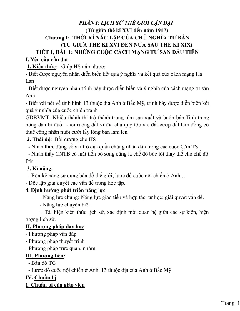 Giáo Án Lịch Sử 8 Theo Công Văn 5512 Cả Năm Rất Hay