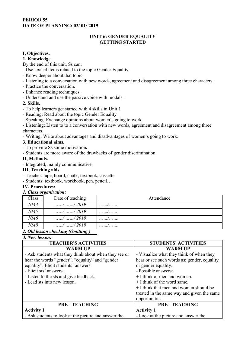 Giáo Án Tiếng Anh 10 Học Kỳ 2 Phương Pháp Mới Định Hướng Đánh Giá Năng Lực