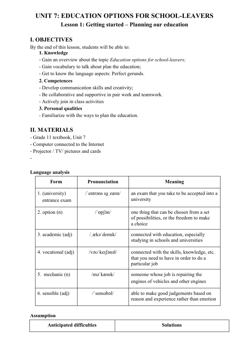 Giáo Án Tiếng Anh 11 Học Kỳ 2