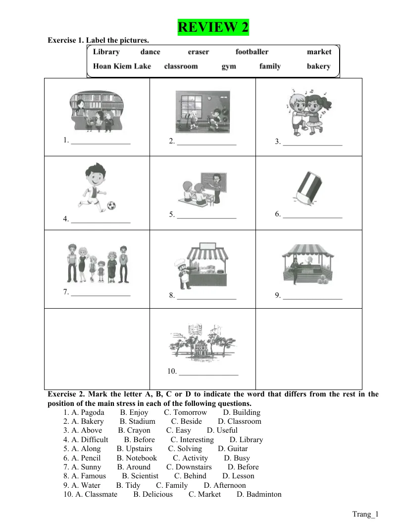 Bài Tập Bổ Trợ Tiếng Anh 5 Global Review 2