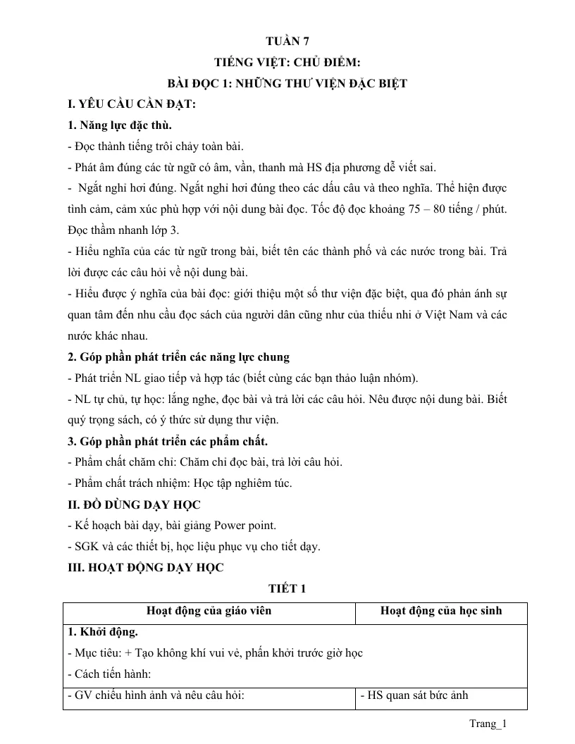 Giáo Án Môn Tiếng Việt Lớp 4 Tuần 7