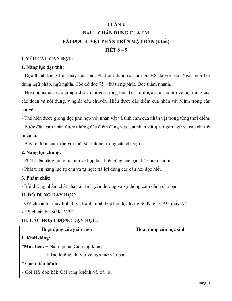 Giáo Án Môn Tiếng Việt Lớp 4 Tuần 2