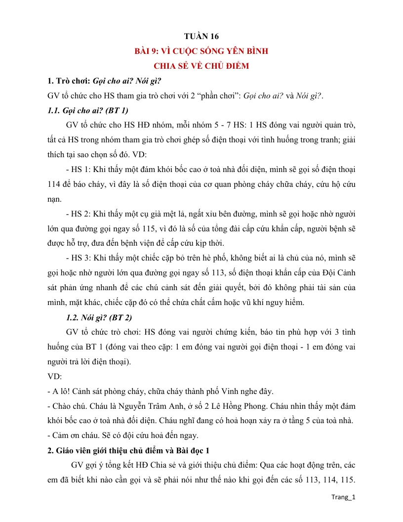 Giáo Án Tiếng Việt 5 Tuần 16