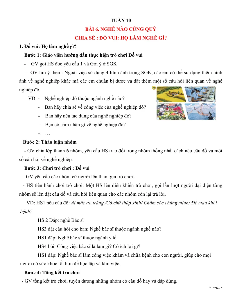 Giáo Án Tiếng Việt 5 Tuần 10
