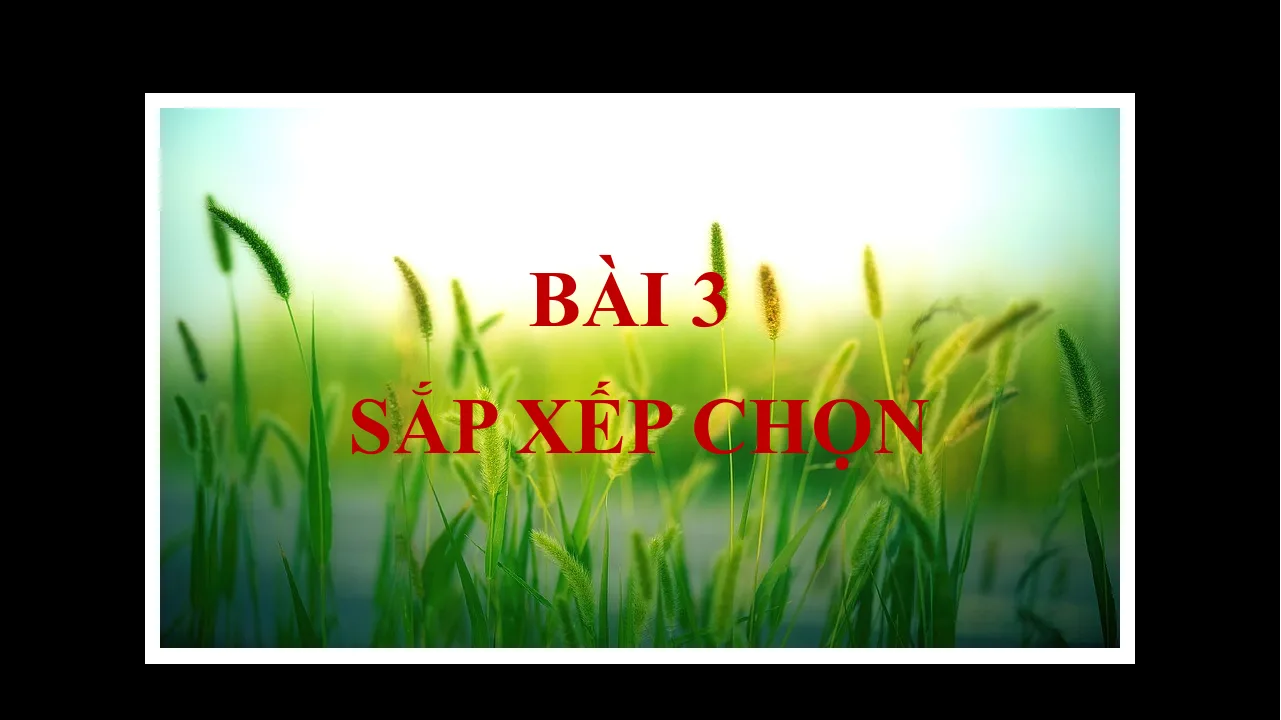 Giáo Án PowerPoint Tin 7 Bài Sắp Xếp Chọn