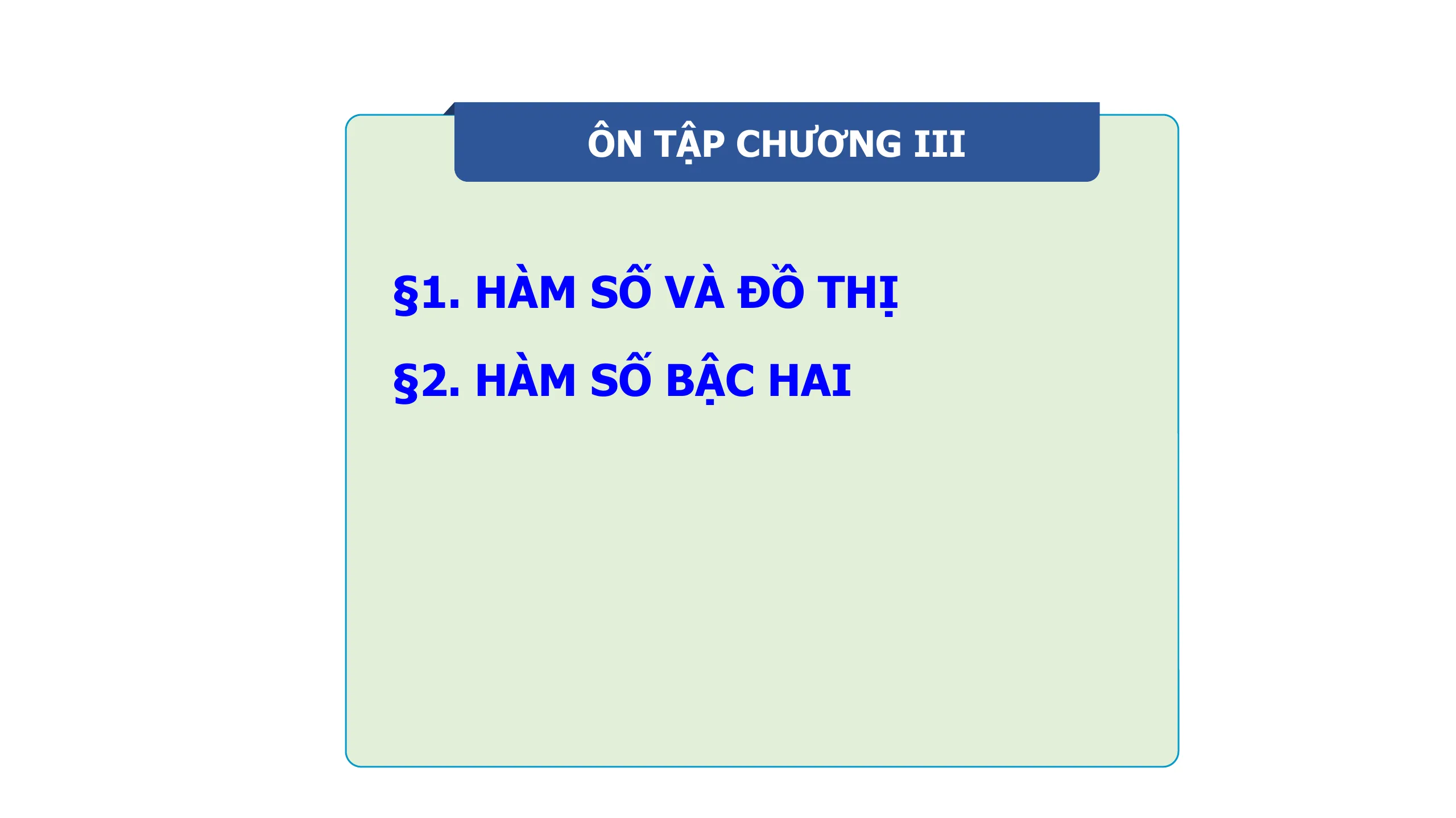 Giáo Án PowerPoint Toán 10 CTST Bài Ôn Chương 3 Hàm Số Bậc Hai Và Đồ Thị