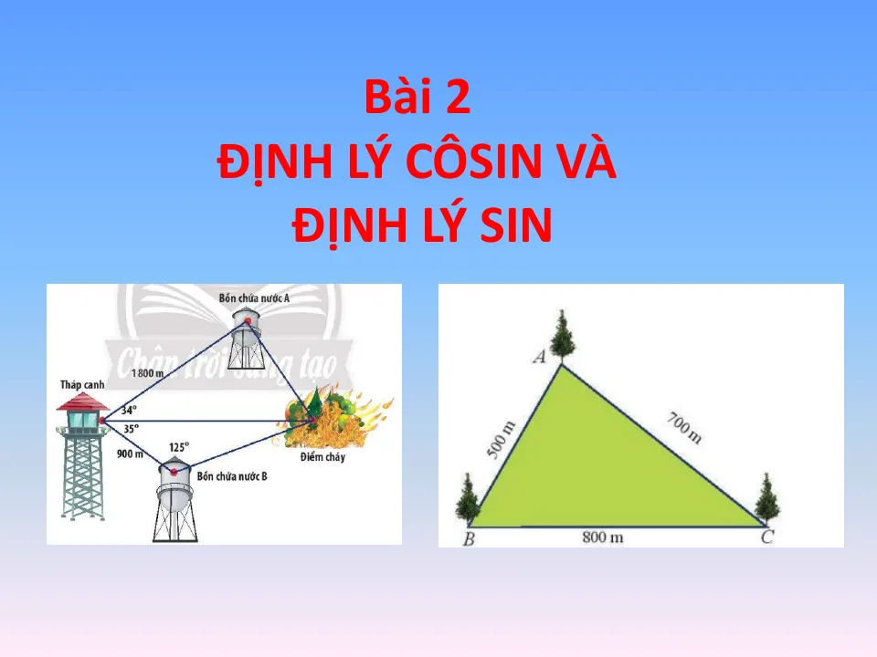 Giáo Án PowerPoint Toán 10 CTST Bài 2 Chương 4 Định Lý Côsin Và Định Lý Sin