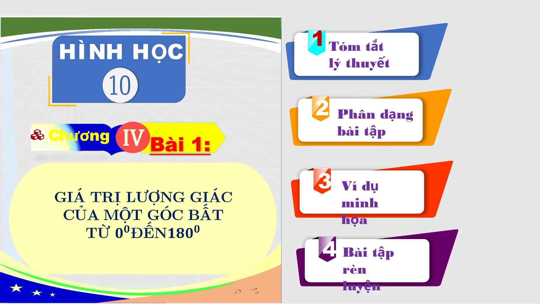 Giáo Án PowerPoint Toán 10 CTST Bài 1 Chương 4 Giá Trị Lượng Giác Của Một Góc Bất Kỳ Từ 0 Đến 180