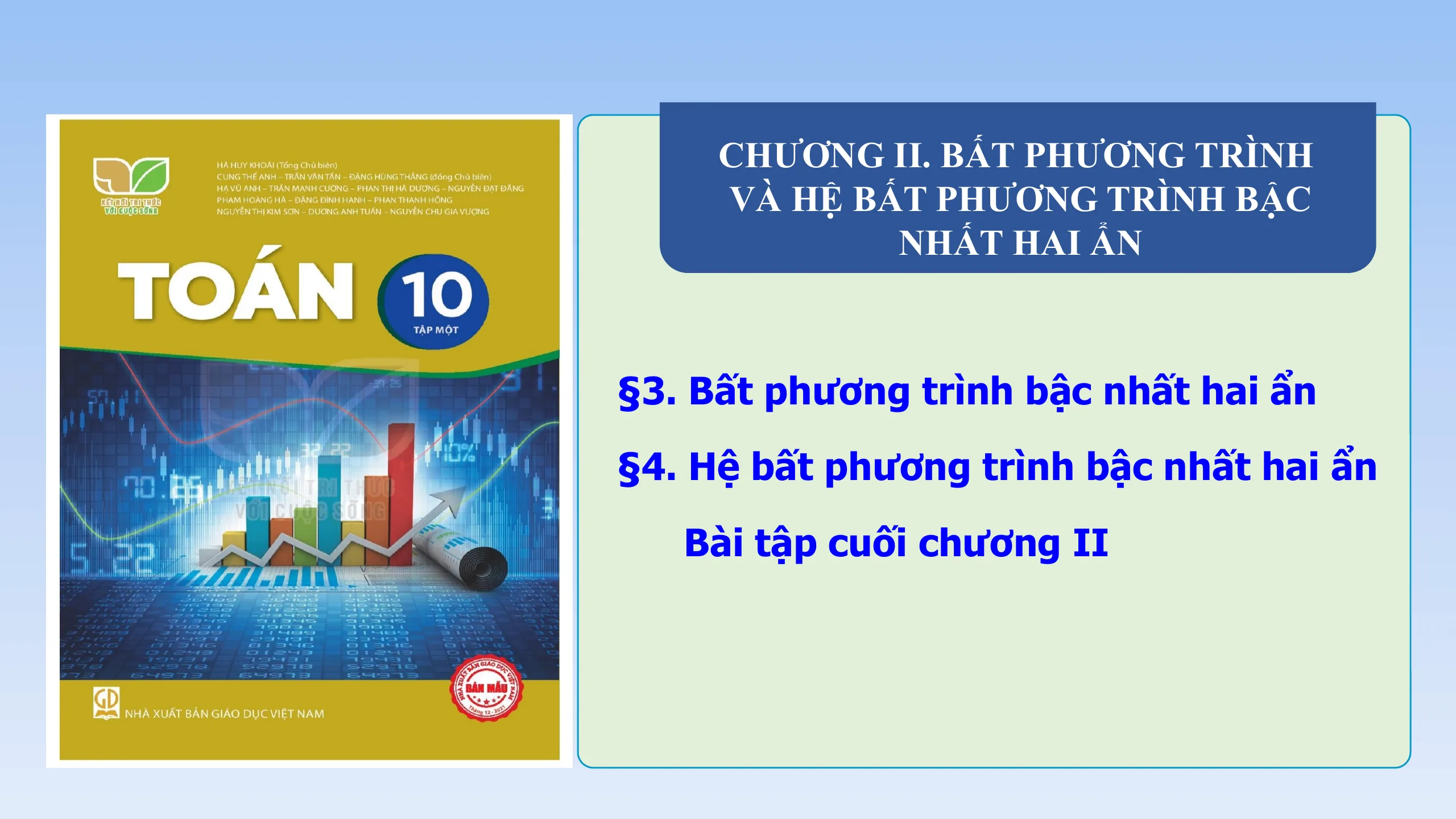 Giáo Án PowerPoint Toán 10 KNTT Bài Ôn Tập Chương 2 Bất Phương Trình Và Hệ Bất Phương Trình Bậc Nhất Hai Ẩn