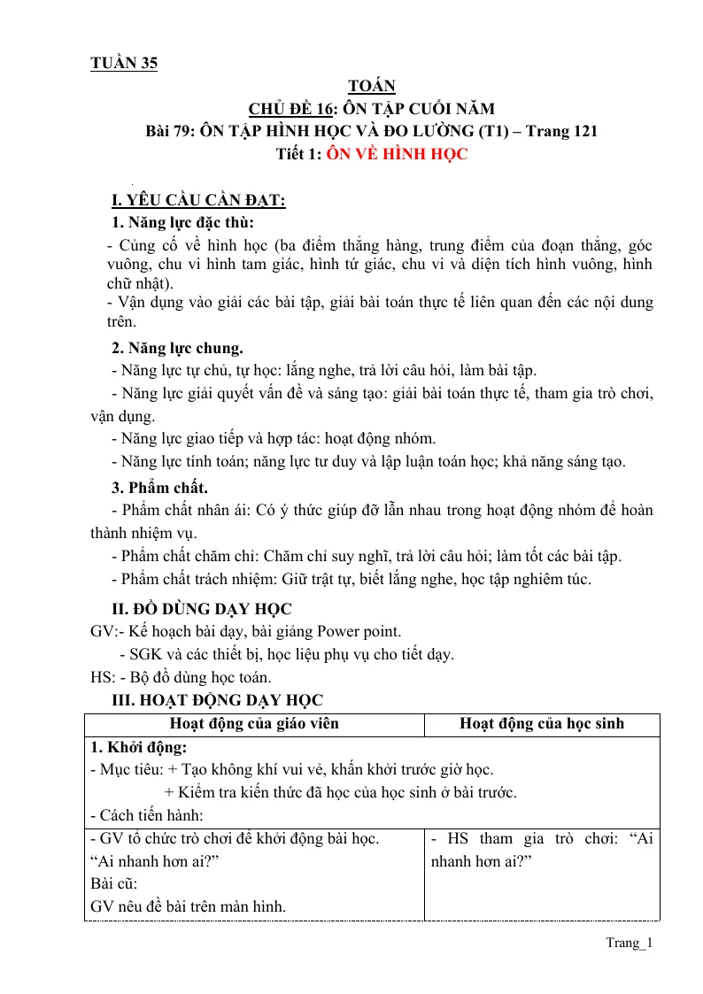 Giáo Án Toán 3 Tuần 35 File